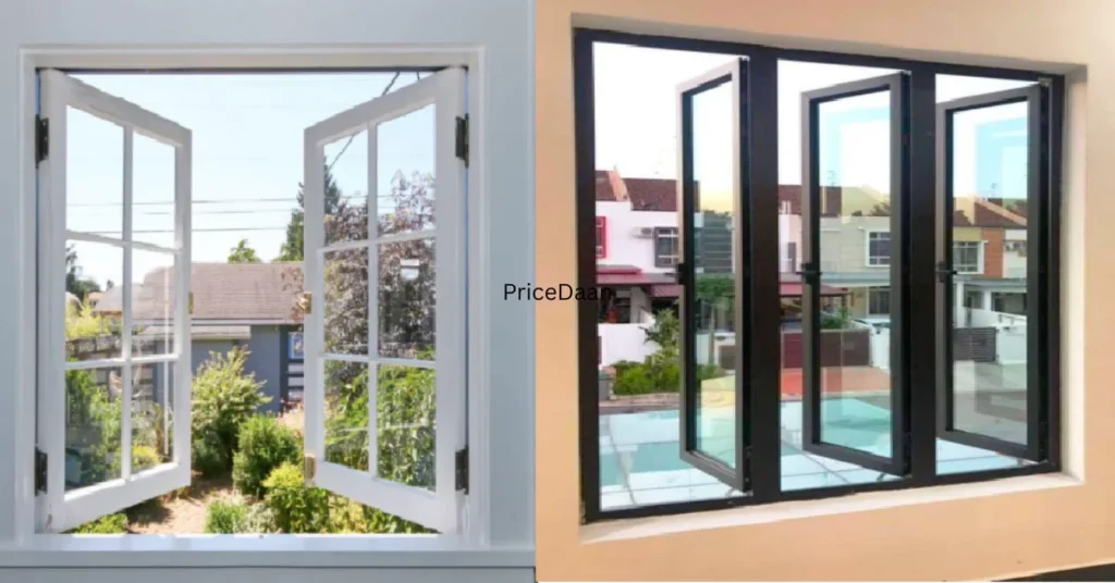 Aluminium window design in Pakistan Casement