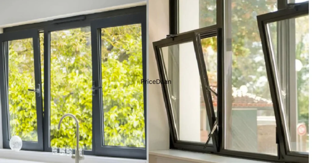 Aluminium window design in Pakistan tilt and turn